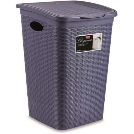 Portabiancheria Lt.50 Elegance Blu Navy - 38X37X54,5H Cm