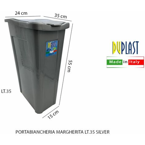 PORTABIANCHERIA PATTUMIERA SLIM SABBIA 35 LT SALVASPAZIO PLASTICA CM  25X35X53H