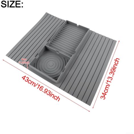 Portabicchieri antiscivolo in silicone con base portaoggetti per bevande, snack, telecomando, porta cellulare, adatto per braccioli di divani da 150 cm