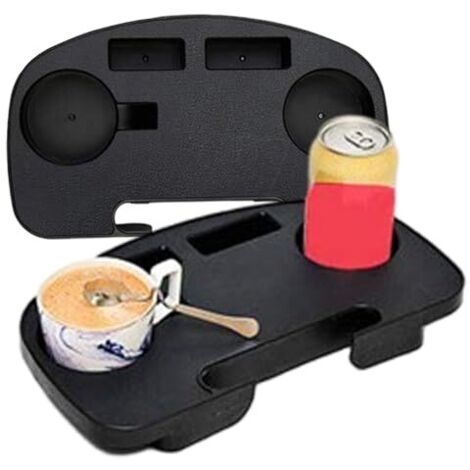 Portabicchieri con clip da 2 pezzi, vassoio da tavolo per poltrona con dispositivo mobile e scomparto per snack, supporto per telefono in plastica per interni, esterni, tazza, sedia