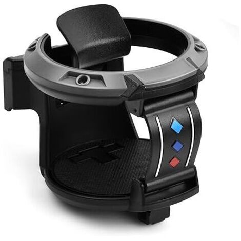 Portabicchieri per auto KZQ, portabicchieri universale per auto, portabicchieri da caffè, portabottiglie con diametro di 7,6 cm per bocchette dell'aria dell'auto (nero + grigio)