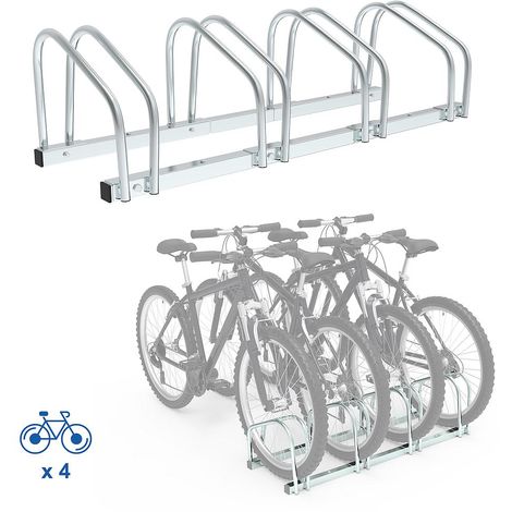 Portabici Portabiciclette Supporta 4 Biciclette Dimensione 99 X 32 X 26 Cm Sk