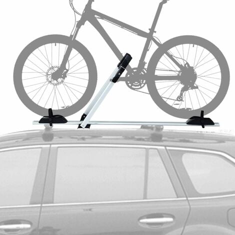 Portabicicletas de Techo con Protección Antirrobo Soporte para 1 Bicicleta de Aleación de Aluminio Barra de Techo