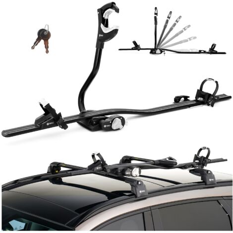 Portabicicletas de techo TURTLE PRO-S Negro para bicicleta + CANDADO