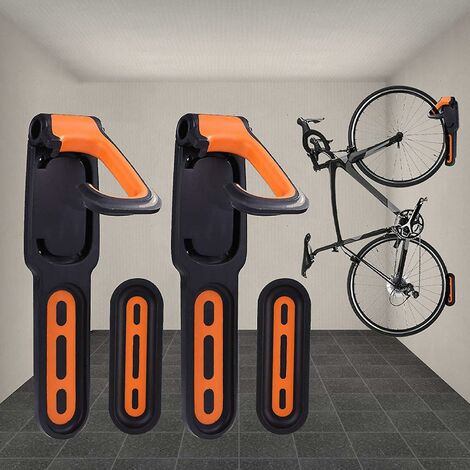 XINUY Portabicicletas, portabicicletas de pared con revestimiento de goma, para 2 bicicletas, soportes de pared para bicicletas de interior y exterior