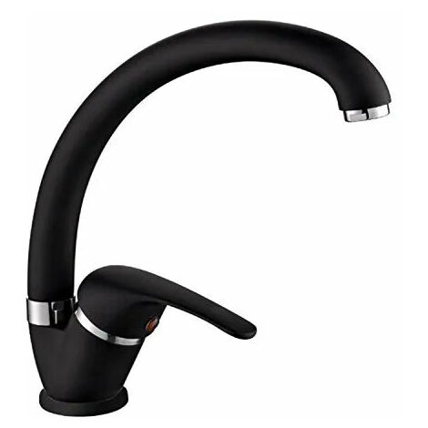Porta&Bini - Miscelatore Lavello Canna Tonda - Colore: Nero