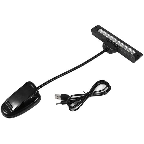 Portable 10 LED Clip sur pupitre pince lumière chambre bureau lampe de lecture AC 110 V  220 V 1 