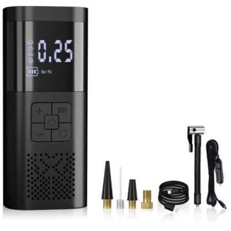 Portable 12V 120W Tire Inflator Air Compressor and Powerful 4000mAh Tire Inflator, Electric Air Pump Inflates 3 Times Faster with Digital Pressure Gauge MUMU