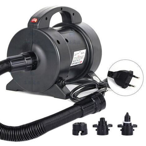 Portable 1600W Pompe électrique Matelas à air Pompe à gonflage rapide Pompe à air électrique Gonfleur Dégonfleur avec 2 buses pour lit pneumatique Raft Bateau