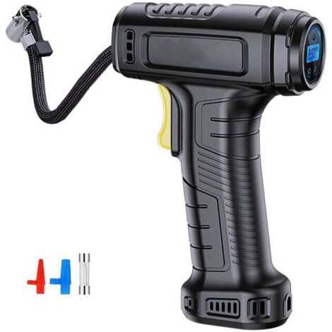 Portable Air Compressor 12V, 150 PSI Car Tire Inflator, Portable Mini Electric Air Pump, with LED Light and Nozzles for Motorcycle Bicycle Ball MUMU