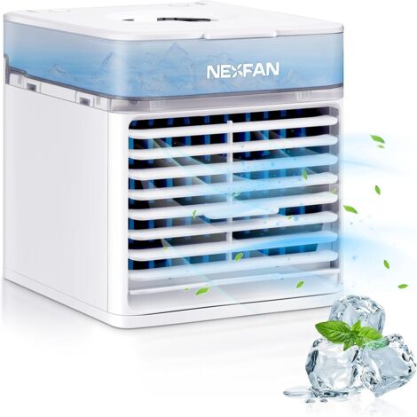 Portable Air Conditioner with 3 Speeds 7 Colors Portable Air Cooler with 500ML Water Tank USB Charging Mini Air Conditioner for Home & Office