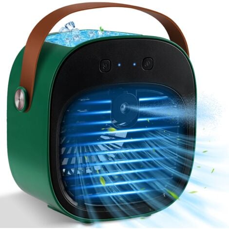 Portable Air Conditioners, 5200mAh Rechargeable Mini Air Conditioner, 5-10 Hours Runtime, Personal Air Cooler with 3 Speeds, Small Desktop Air Conditioner for Bedroom, Office, Outdoor