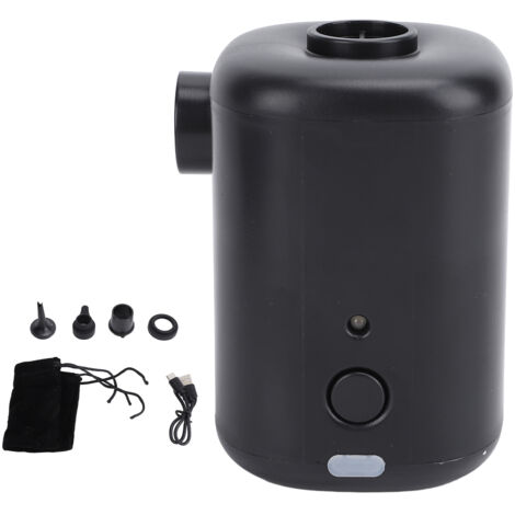Portable Air Pump Electric Inflator Deflator for Gas Cushion Bed Swimming Ring Outdoor Toys Black