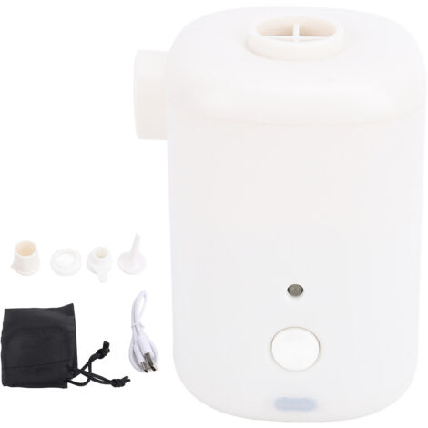 Portable Air Pump Electric Inflator Deflator for Gas Cushion Bed Swimming Ring Outdoor Toys White