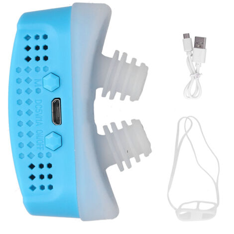 Portable AntiSnoring Device Electric Recyclable Snoring Relief Machine for Heavy Snorers(Blue )