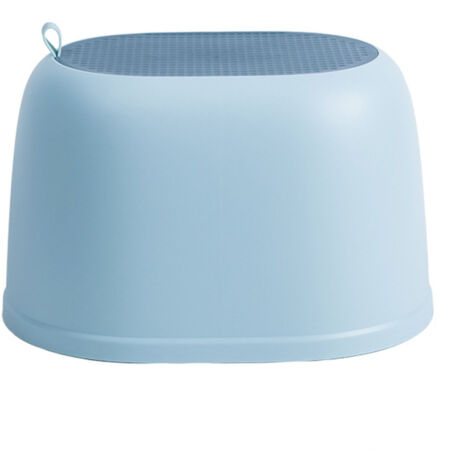 Portable Bathroom Non Slip Stool Household PP Plastic Stackable Stool for Children Stool Light Blue
