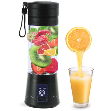 Portable Blender, Personal Mini Smoothie Blender, Juicer Blenders for Kitchen with USB Rechargeable and 6 Strong Cutting Power Blades, Cordless 380ml Individual Blender for Gym, Office, Home, Travel