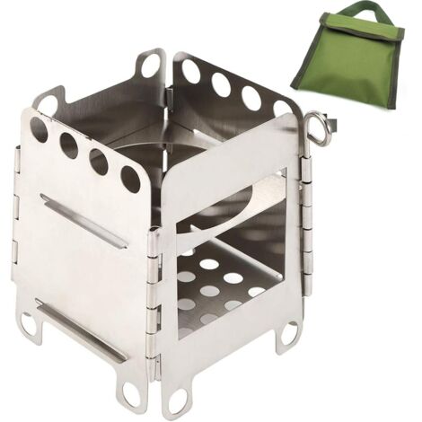 Portable Camping Stoves, Mini Wood Stove for Outdoor Survival Coo
