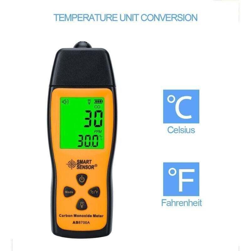 Portable carbon monoxide meter, carbon monoxide tester and detector,