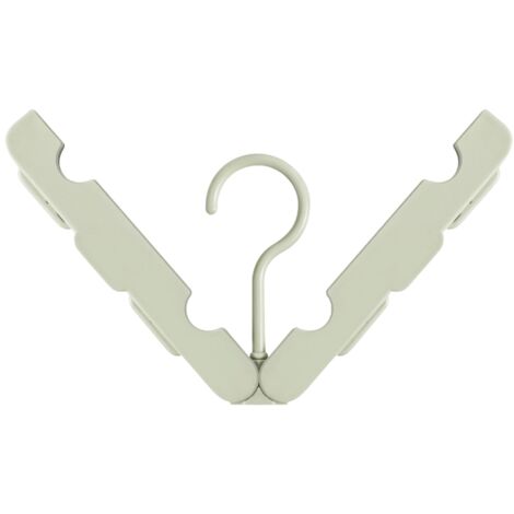Portable Cintre de Voyage en ABS avec Clip et Design Anti-Glissement, Coloris Vert, Lot 1 (16.5x5.4cm)