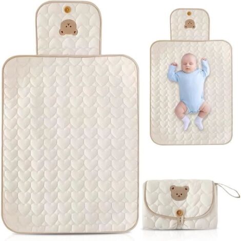 Portable Coussin a Langer: 70 x 50 cm Matelas a Langer de Voyage, Baby'ness Matelas à Langer, Tapis à Couches Portable