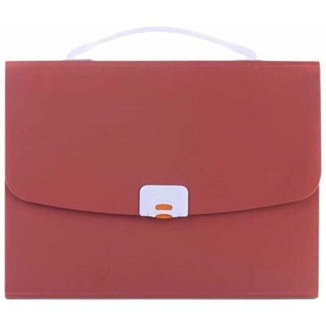 Portable de Poche A4 Document d'affaires Sac d'organes Dossier de Stockage Organisateur étudiant Test Porte-Papier Pack Rouge