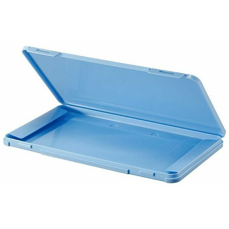 Portable Disposable Mask Storage Box, Dust and Moisture Resistant Cleaning Box, Filtered Cotton Storage Box (Blue)