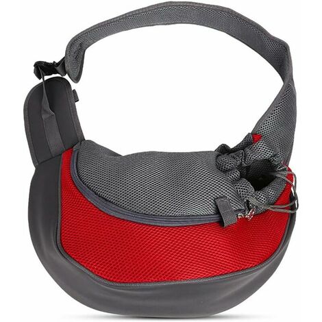 Portable Dog Carrier Bag Shoulder Bag for Small Cat Puppy Pet Travel Bag Hands-Free Breathable Mesh Handbag for Daily Walking Subway,s 358.520cm red