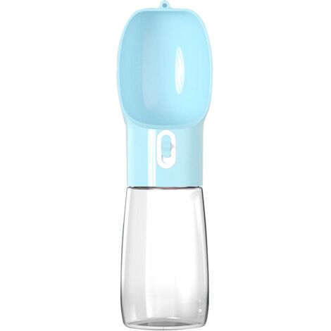 Portable Dog Water Bottle, 400ml Plastic Portable Water Bottle for Hydrating Dogs or Other Pets, Blue