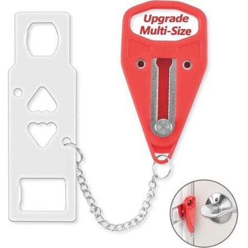 Portable Door Lock for Home - Travel Safety Lock for Added Security and Privacy - Perfect for Travel, Hotel, Home, Apartment, College