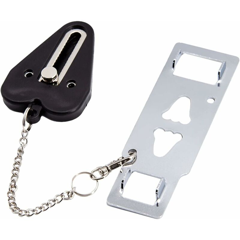 Portable Door Lock Security, Used For Home Security, Travel Door Lock, Dormitory Essential Lock(Black)