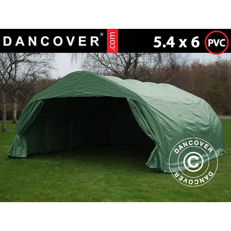 Portable double garage 5.4x6x2.9 m pvc, Green