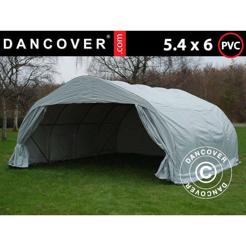 Portable double garage 5.4x6x2.9 m pvc, Grey