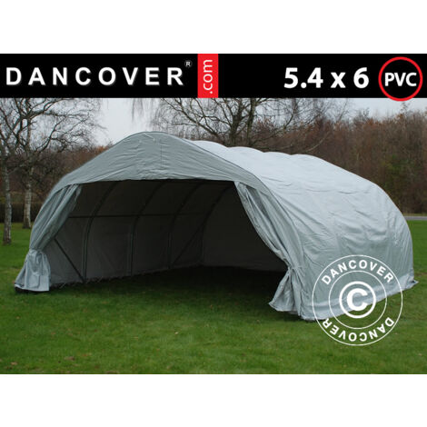 Portable double garage 5.4x6x2.9 m PVC, Grey