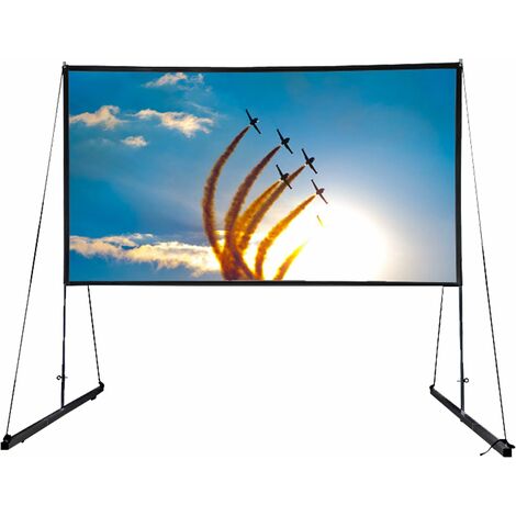 Portable Écran de projection 150 pouces avec support, 16:9 portable et lavable.