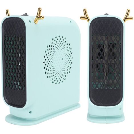 Portable electric heater, fast heating, quiet and safe, compact, for office, green EU plug, 220V