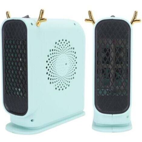 Portable electric heater, fast heating, quiet and safe, compact, for office, green EU plug, 220V