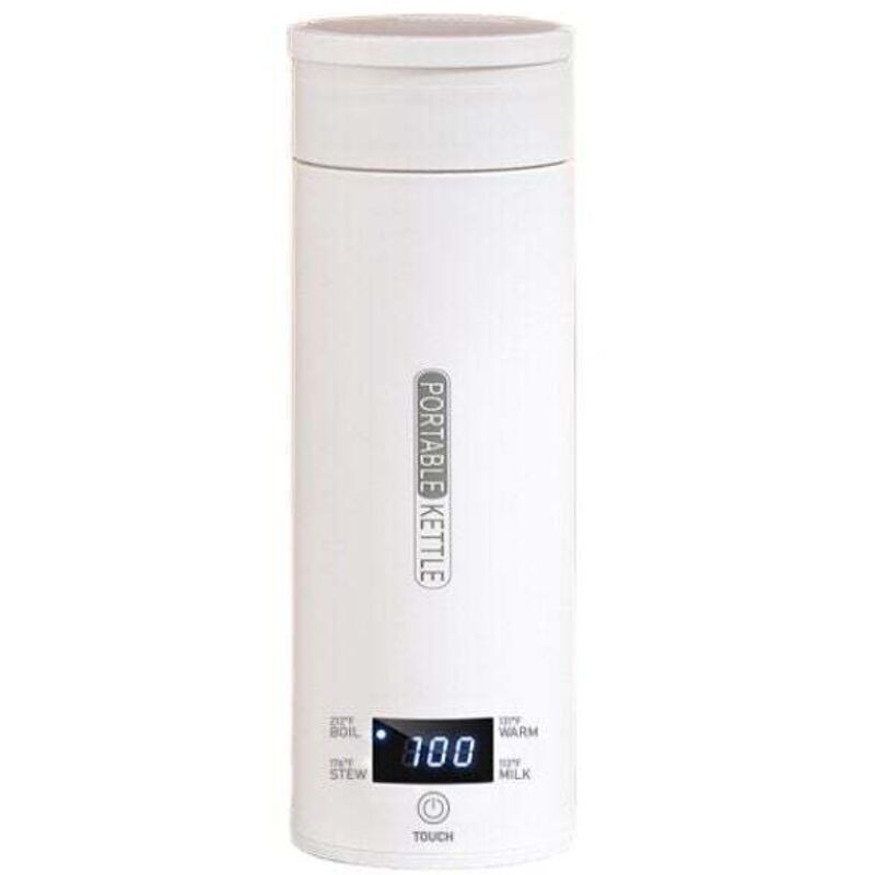 Portable electric kettle (500ml) in 316 stainless steel for on the go, with automatic shut-off, overheat protection, temperature control and 220V