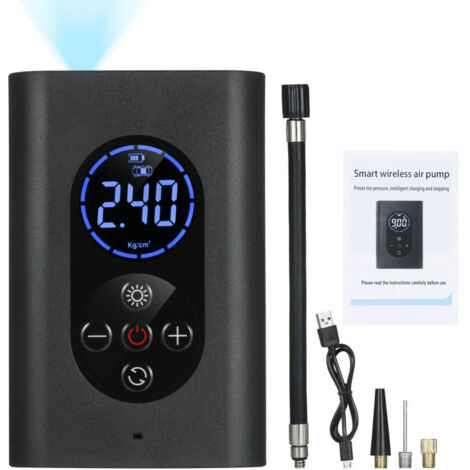 Portable electric tire inflation air pump