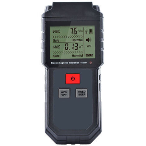 Portable Electromagnetic Radiation Tester Testeur de rayonnement électromagnétique Portable LCD numérique Portable Détecteur de dosimètre de Champ magnétique avec Alarme sonore et Lumineuse