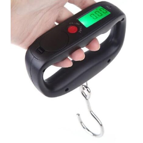 portable Electronic Luggage Scale(black), Mini Luggage Scale With Hook, Digital Luggage Scale With Lcd Display, High Accuracy Sensor