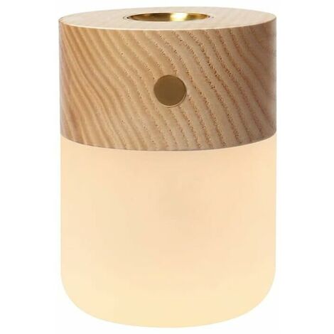 Portable Essential Oil Diffusers, Wooden Aromatherapy Diffuser with Warm Light, Battery Operated Essential Oil Diffuser for Home