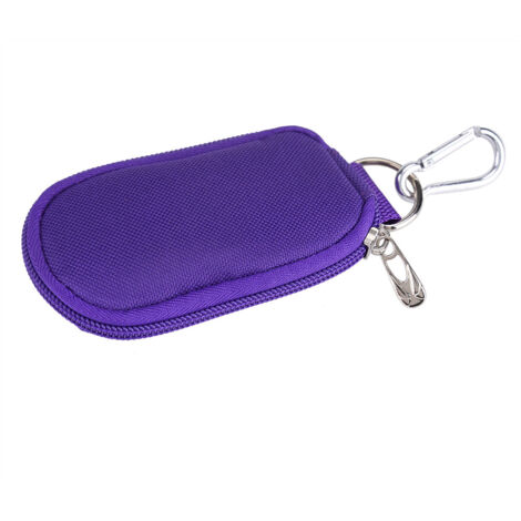 Portable étui à huiles essentielles 10 compartiments 2/3ML, style porte-clés (Violet)
