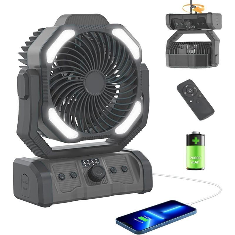 Image of Portable fan with a 20,000 mAh&hellip;