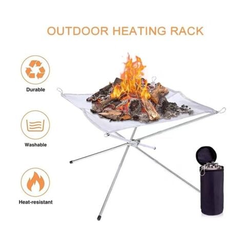 Portable Fire Pit Outdoor Metal Holder Brackets,Medium