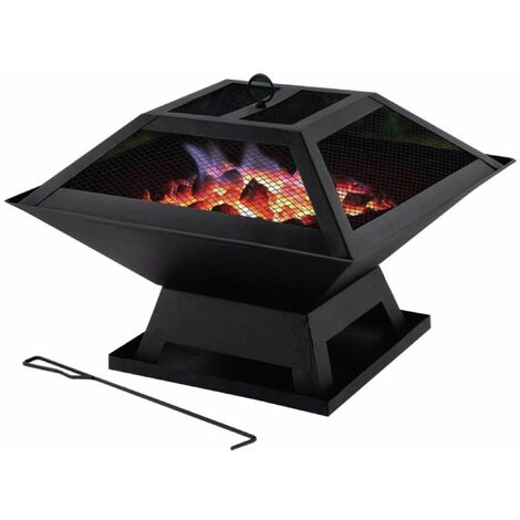 main image of "Portable fire pit with BBQ Grill"