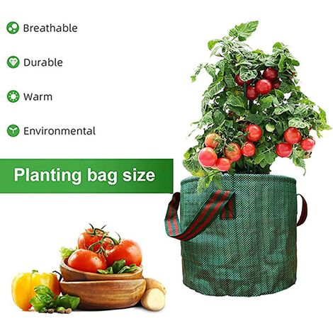 Portable Foldable Indoor Flower Pot Planter Nursery Decoration Seedling Planting Bag Flower Pot Garden Grow Bag-2pcs
