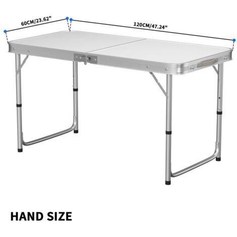 Portable Folding Camping Table, rust-resistant, 120cm, Easy to Clean, Suitable for Outdoor Picnics