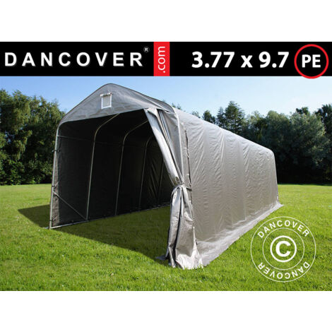 Portable Garage PRO 3.77x9.7x3.18 m PE, Grey - Dancover