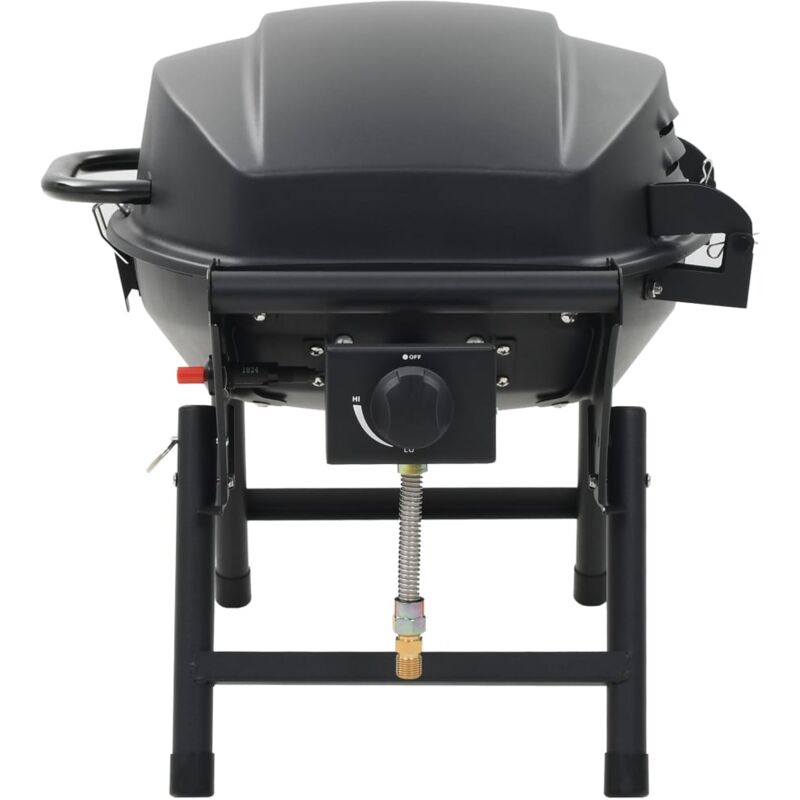 Portable Gas Bbq Grill With Cooking Zone Black